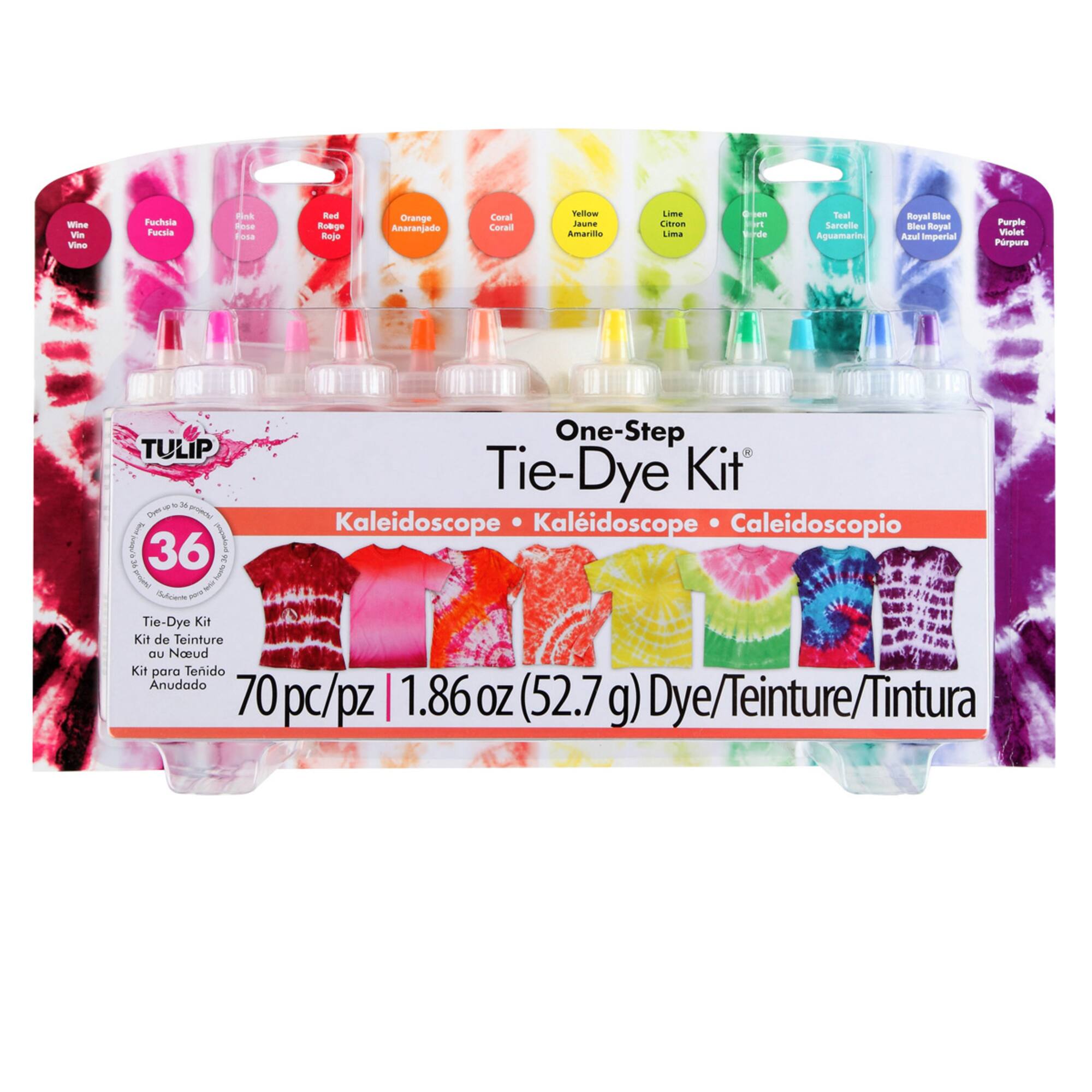 6 Pack: Tulip® One-Step Neon Tie-Dye Kit®, Large